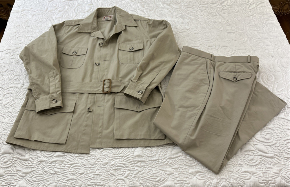 Vintage Banana Republic Mill Valley Safari Utility Jacket/Pant Set Mens 44/38